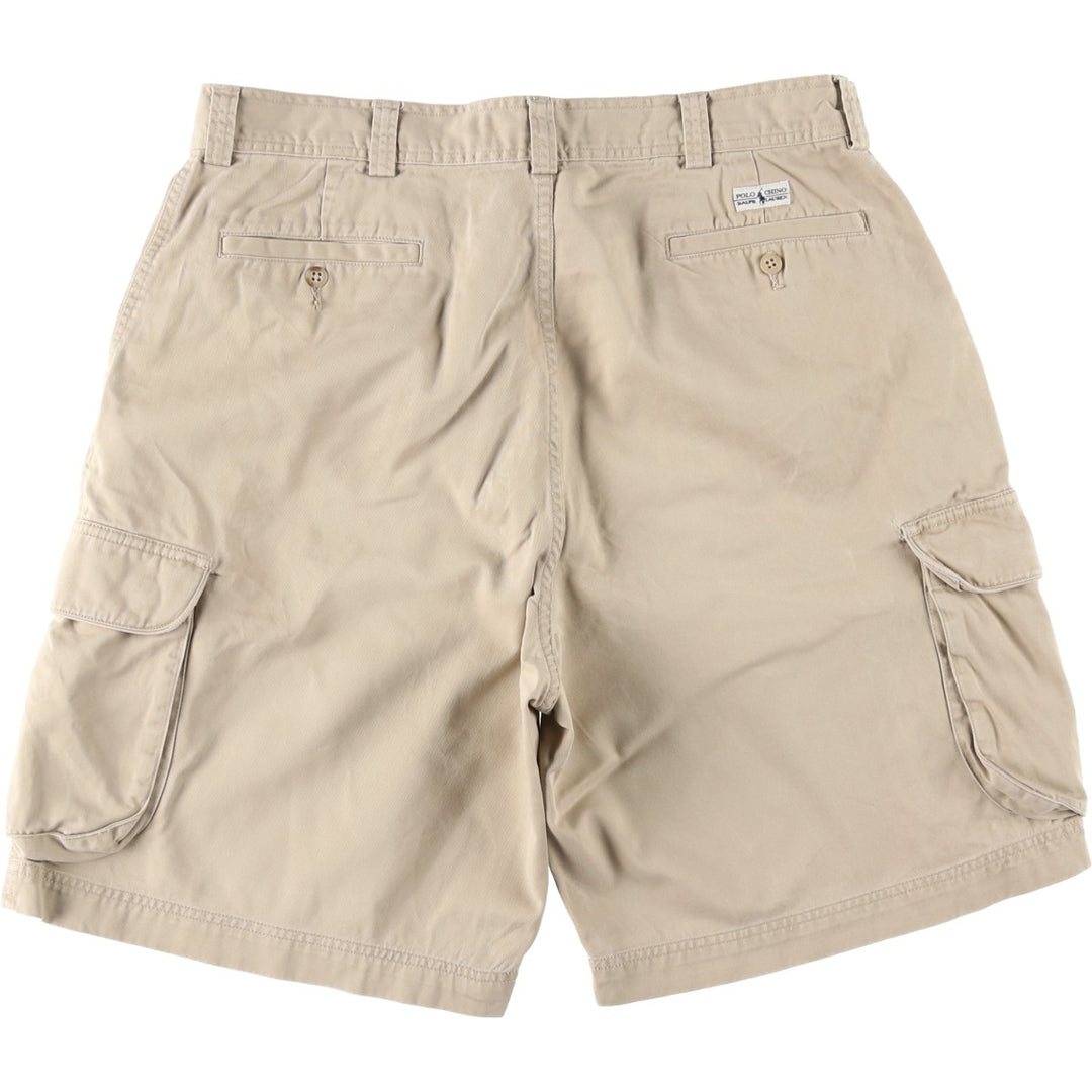 Ralph Lauren POLO by Ralph Lauren cargo shorts, short pants, men's size w36 cotton Beige type Vintage Second Hand