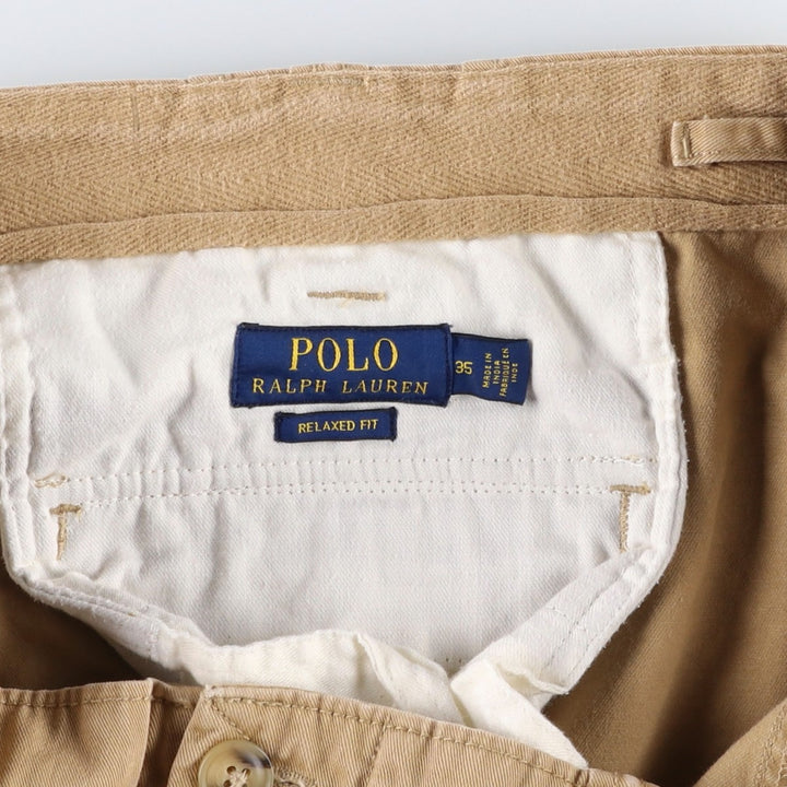 Ralph Lauren POLO RALPH LAUREN Relaxed Fit Cargo Shorts, Men's Size W37 (approx.) cotton ocher yellow type Vintage Second Hand
