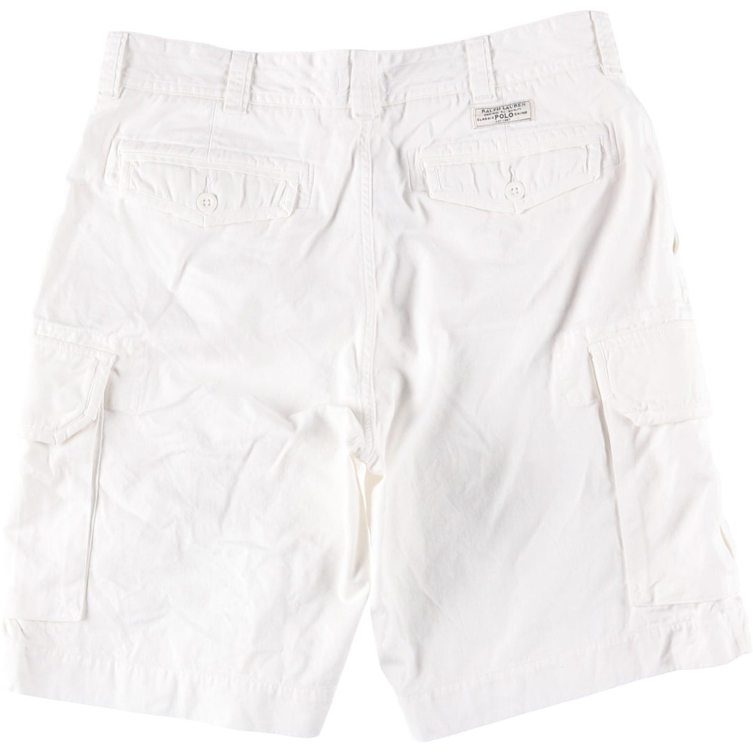 Ralph Lauren POLO RALPH LAUREN cargo shorts, men's size W36 cotton white type Vintage Second Hand