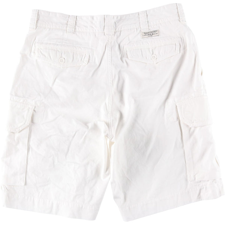 Ralph Lauren POLO RALPH LAUREN cargo shorts, men's size W36 cotton white type Vintage Second Hand