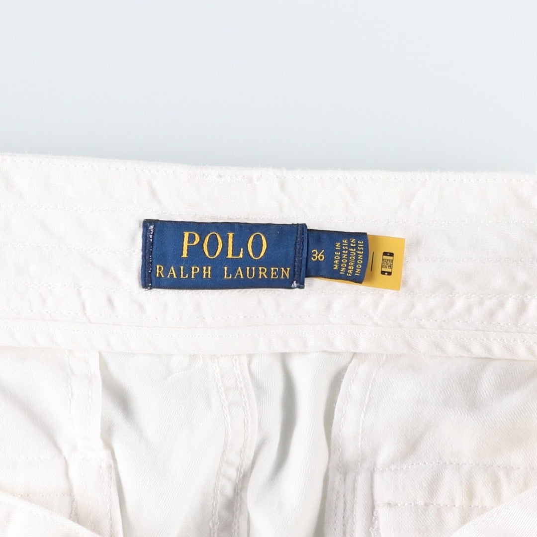 Ralph Lauren POLO RALPH LAUREN cargo shorts, men's size W36 cotton white type Vintage Second Hand