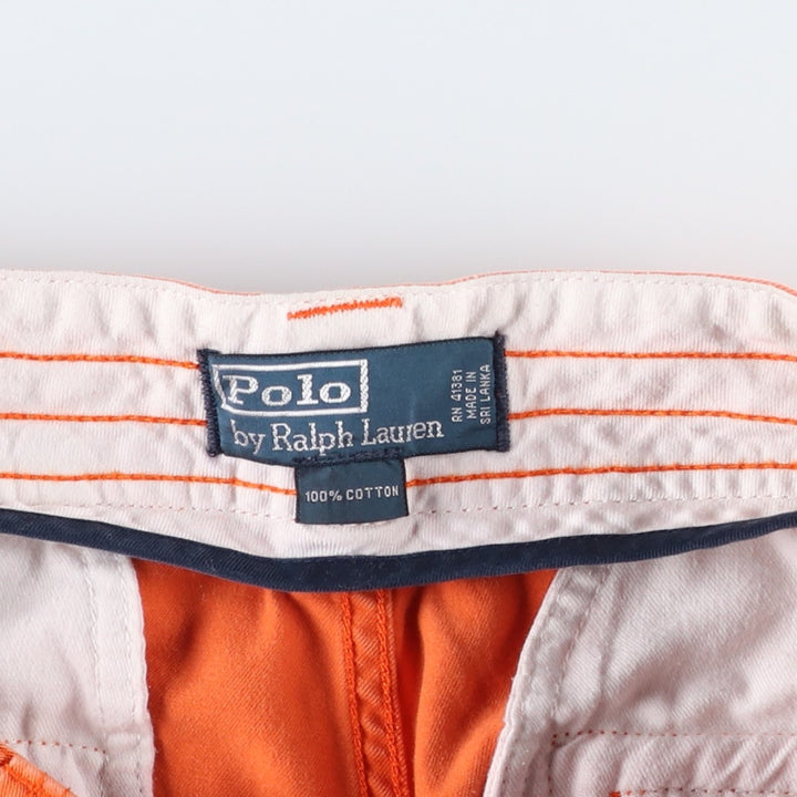 Ralph Lauren POLO by Ralph Lauren cargo shorts, short pants, men's size w32 cotton orange type Vintage Second Hand