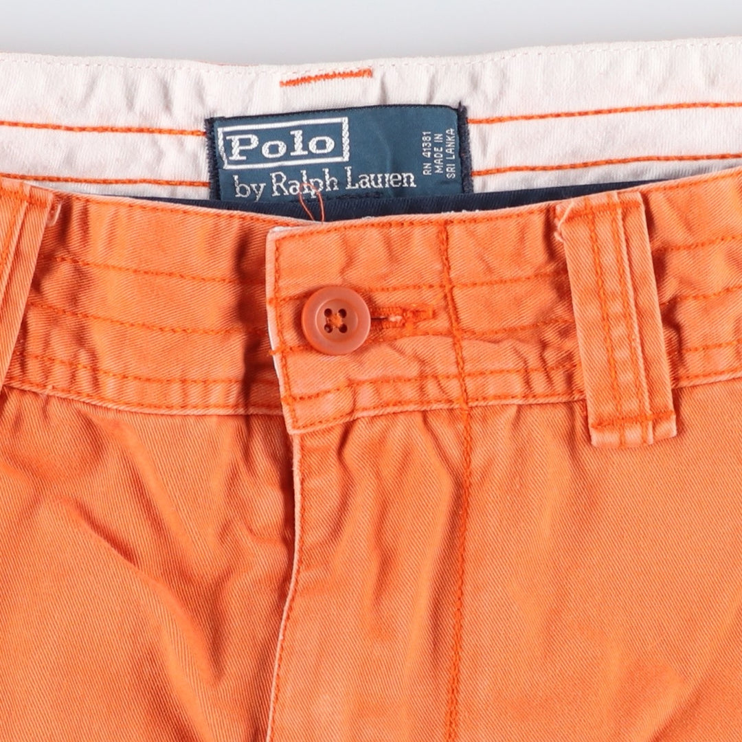 Ralph Lauren POLO by Ralph Lauren cargo shorts, short pants, men's size w32 cotton orange type Vintage Second Hand