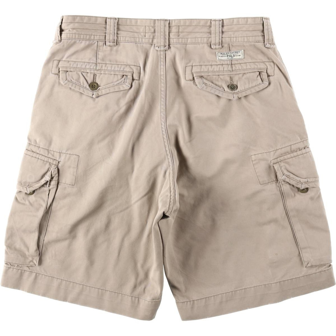 Ralph Lauren POLO by Ralph Lauren cargo shorts, half pants, men's w35 equivalent cotton Beige type Vintage Second Hand