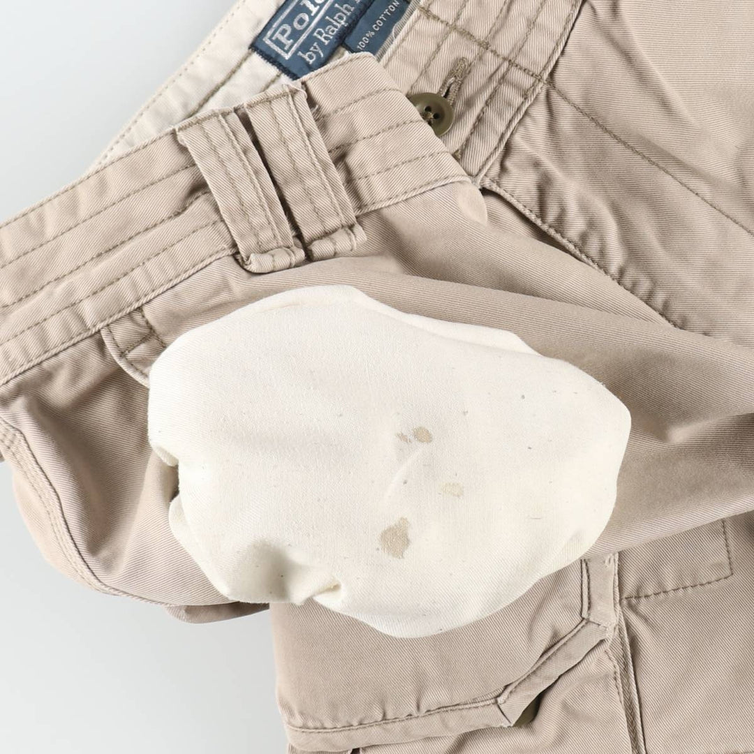 Ralph Lauren POLO by Ralph Lauren cargo shorts, half pants, men's w35 equivalent cotton Beige type Vintage Second Hand