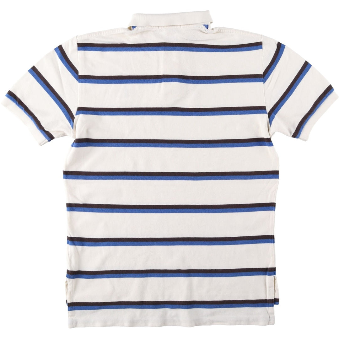 Ralph Lauren POLO by Ralph Lauren short sleeve striped polo shirt, men's size M cotton white type Vintage Second Hand