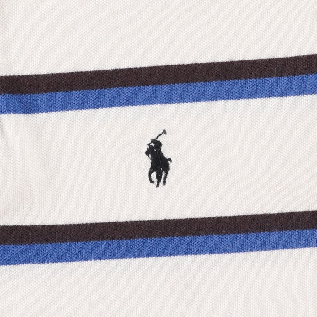 Ralph Lauren POLO by Ralph Lauren short sleeve striped polo shirt, men's size M cotton white type Vintage Second Hand