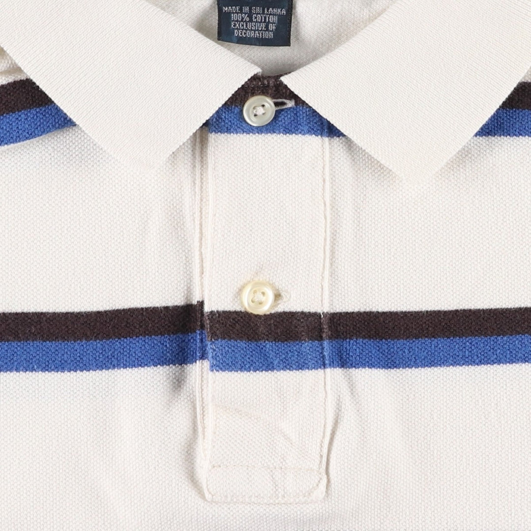 Ralph Lauren POLO by Ralph Lauren short sleeve striped polo shirt, men's size M cotton white type Vintage Second Hand