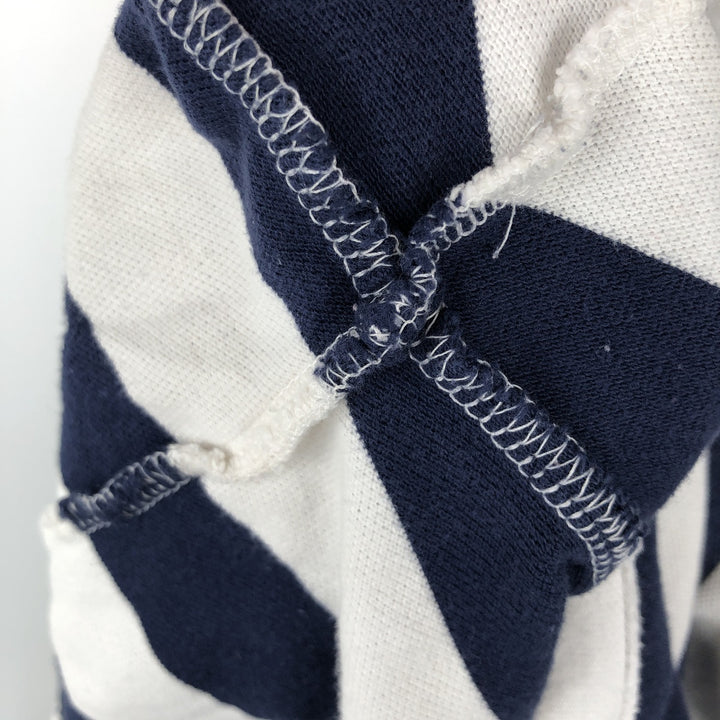 Ralph Lauren POLO by Ralph Lauren short sleeve striped polo shirt, men's XL size cotton navy blue type Vintage Second Hand