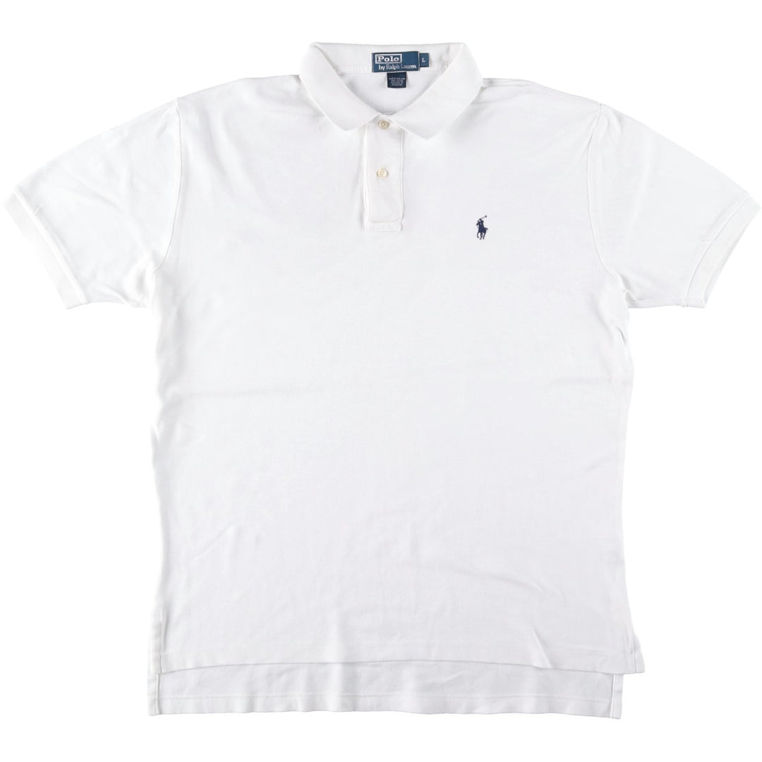Ralph Lauren POLO by Ralph Lauren short sleeve polo shirt, men's size L cotton white type Vintage Second Hand