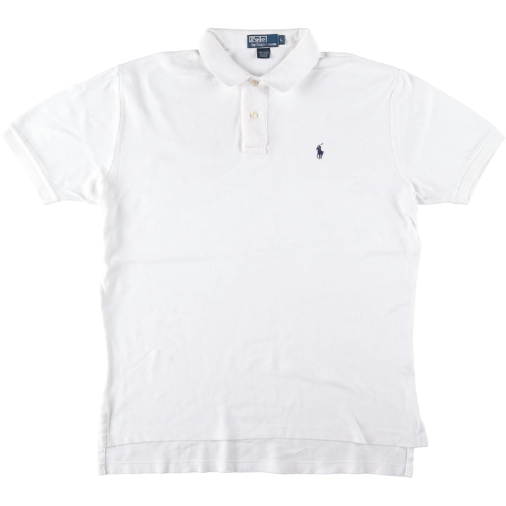 Ralph Lauren POLO by Ralph Lauren short sleeve polo shirt, men's size L cotton white type Vintage Second Hand