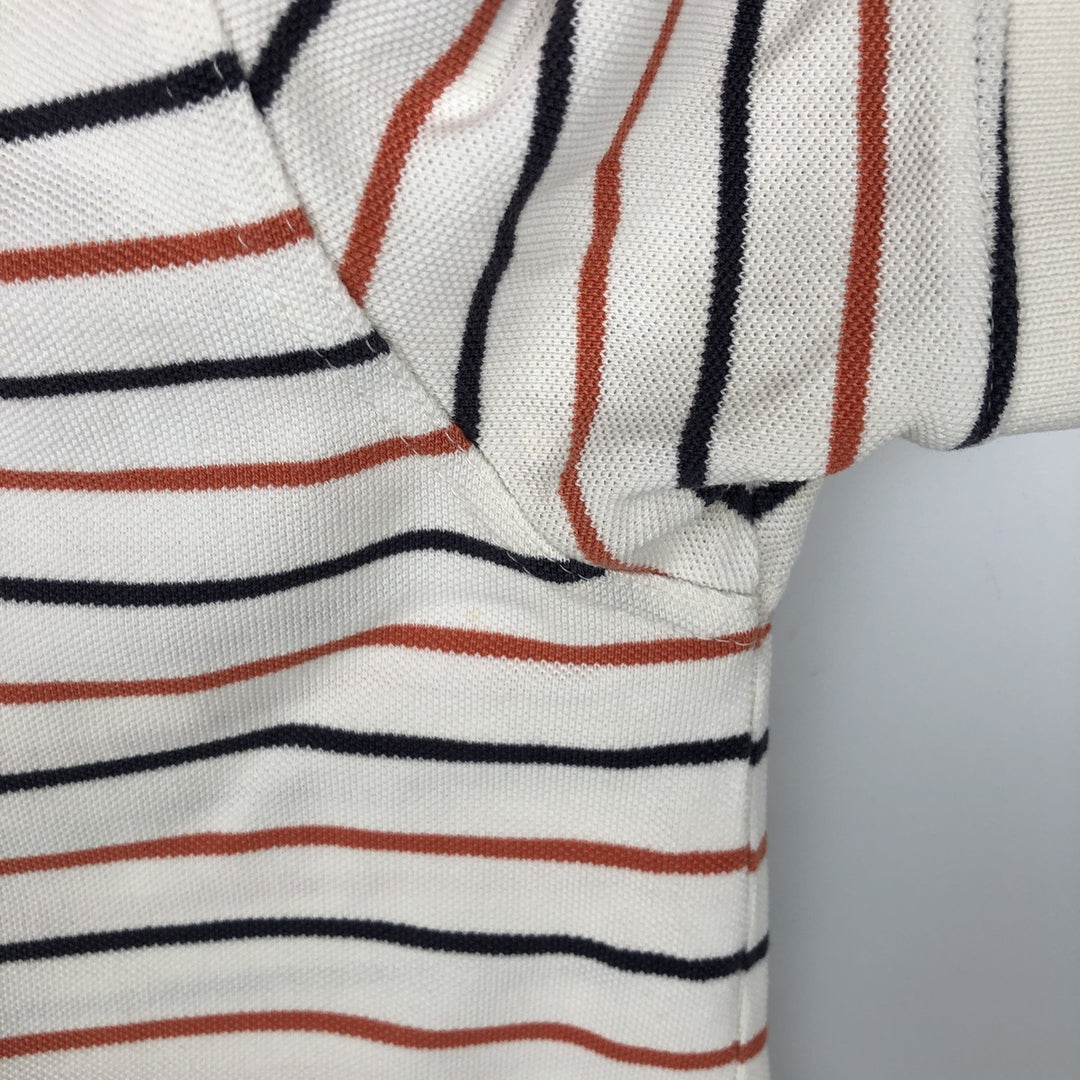 Levi's short-sleeved striped polo shirt, men's size M (approx.) cotton ivory Vintage Second Hand
