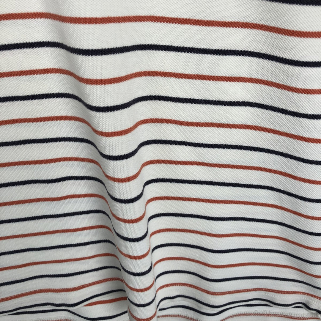 Levi's short-sleeved striped polo shirt, men's size M (approx.) cotton ivory Vintage Second Hand