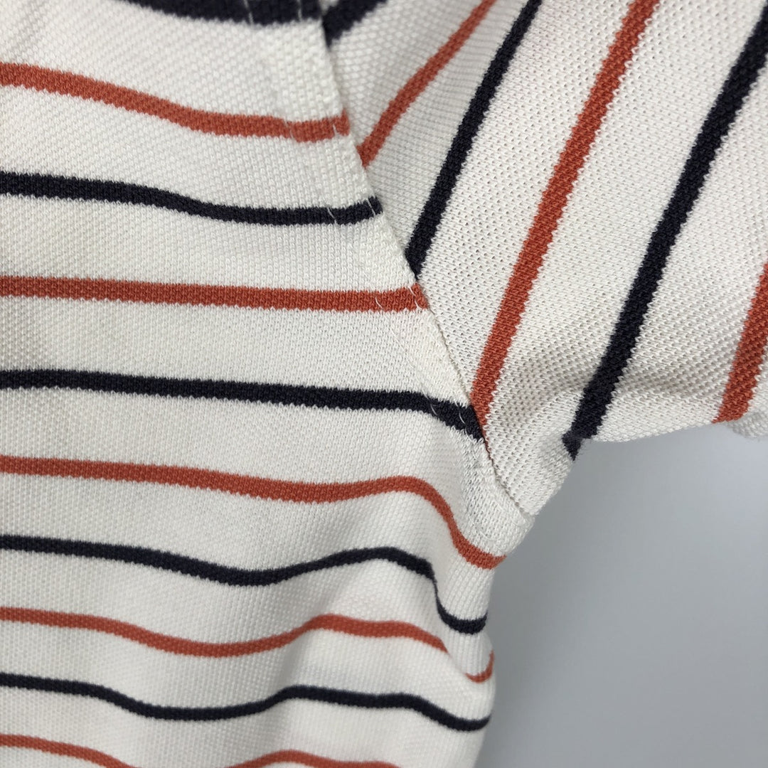 Levi's short-sleeved striped polo shirt, men's size M (approx.) cotton ivory Vintage Second Hand
