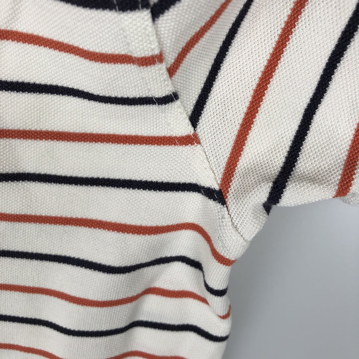 Levi's short-sleeved striped polo shirt, men's size M (approx.) cotton ivory Vintage Second Hand