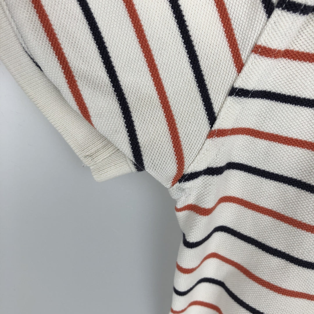 Levi's short-sleeved striped polo shirt, men's size M (approx.) cotton ivory Vintage Second Hand