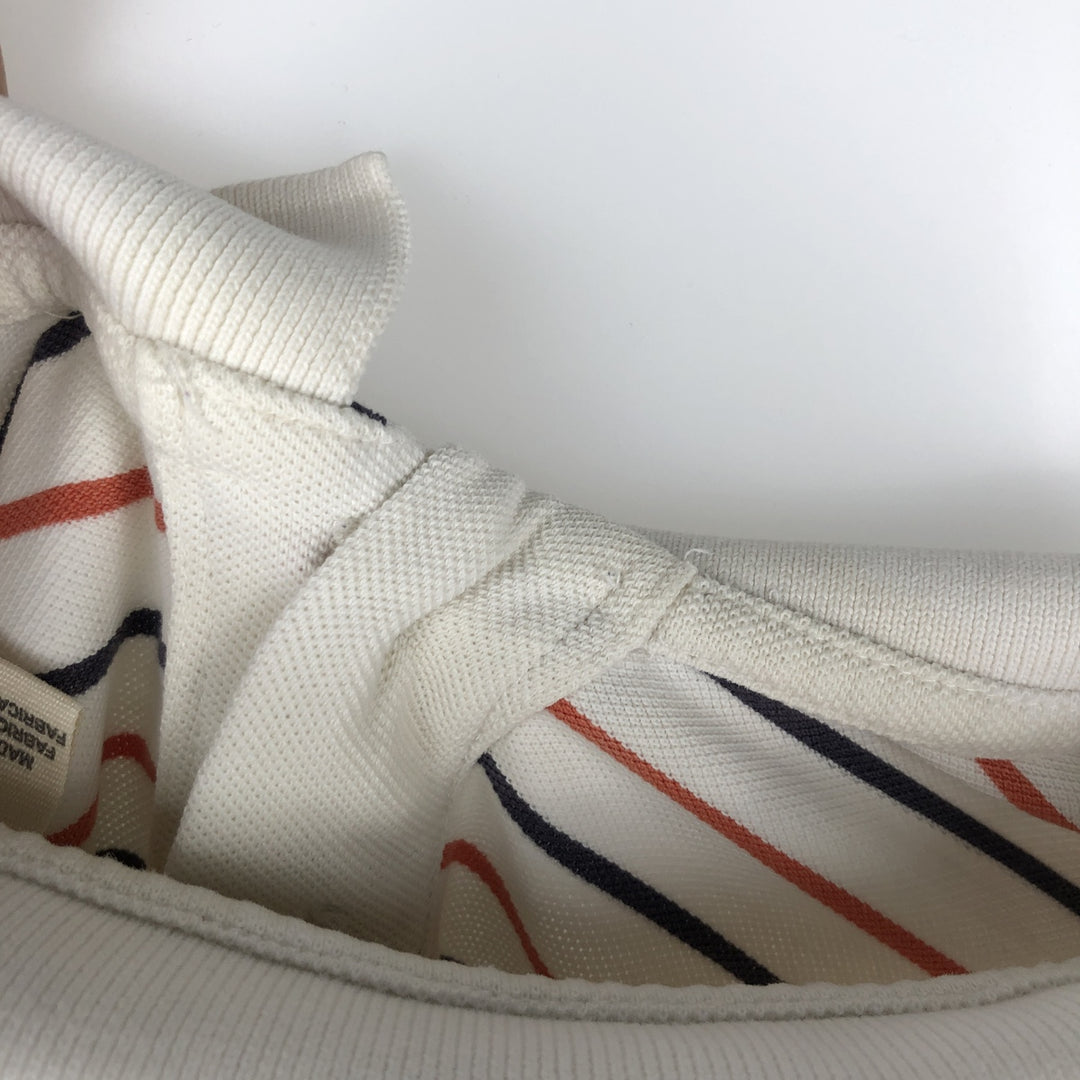 Levi's short-sleeved striped polo shirt, men's size M (approx.) cotton ivory Vintage Second Hand