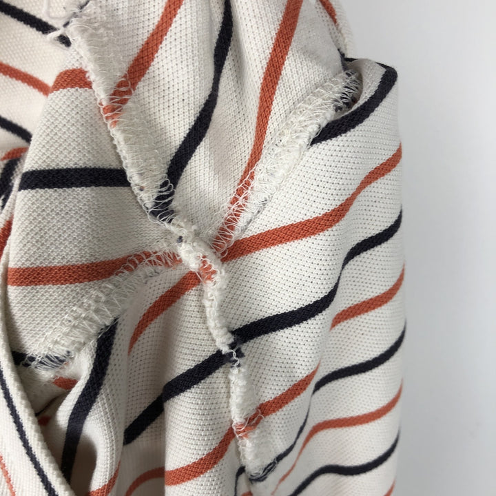 Levi's short-sleeved striped polo shirt, men's size M (approx.) cotton ivory Vintage Second Hand
