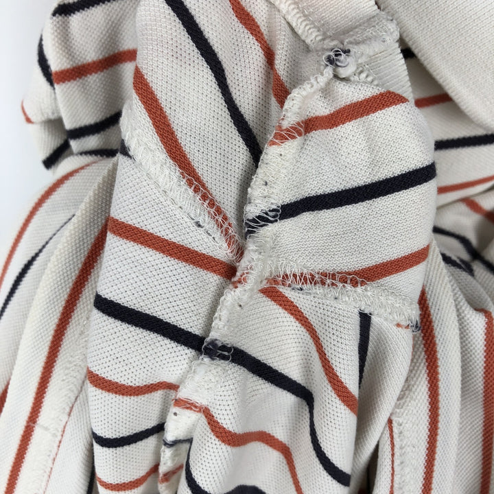 Levi's short-sleeved striped polo shirt, men's size M (approx.) cotton ivory Vintage Second Hand