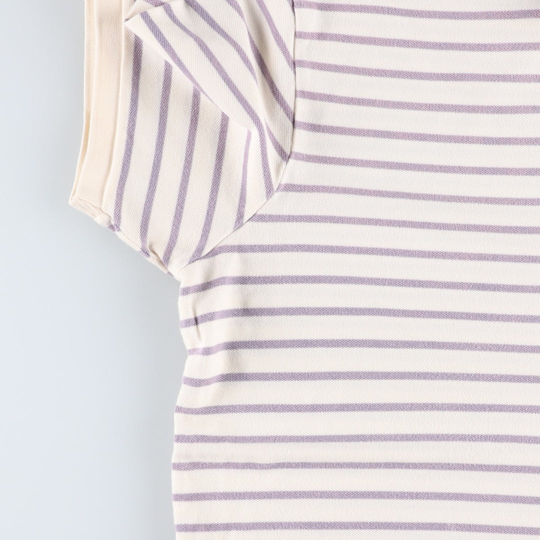 Ralph Lauren POLO by Ralph Lauren CUSTOM FIT short sleeve striped polo shirt men's XL size cotton ivory Vintage Second Hand