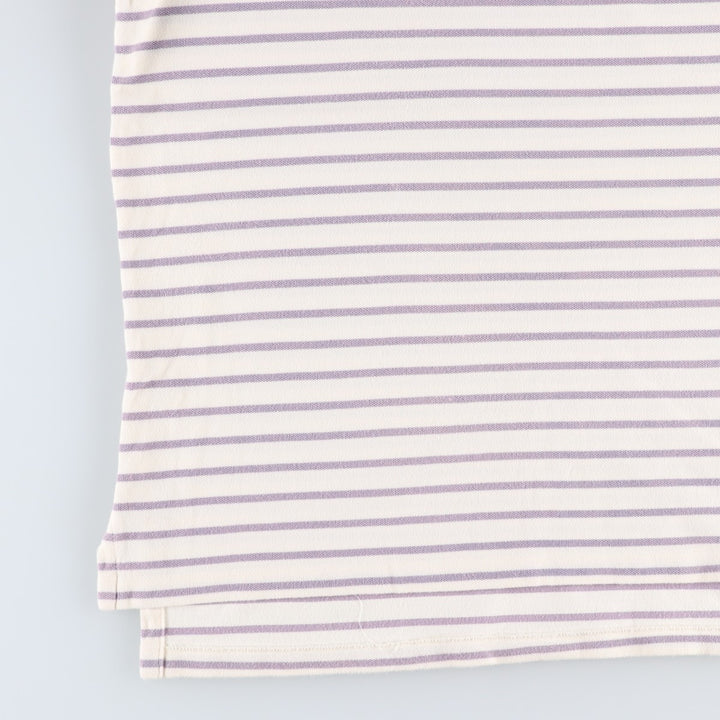 Ralph Lauren POLO by Ralph Lauren CUSTOM FIT short sleeve striped polo shirt men's XL size cotton ivory Vintage Second Hand