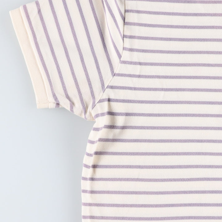Ralph Lauren POLO by Ralph Lauren CUSTOM FIT short sleeve striped polo shirt men's XL size cotton ivory Vintage Second Hand