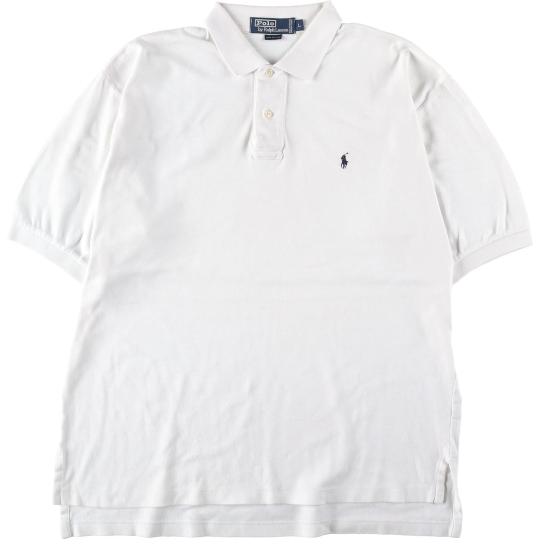 Ralph Lauren POLO by Ralph Lauren short sleeve polo shirt, men's size L cotton white type Vintage Second Hand