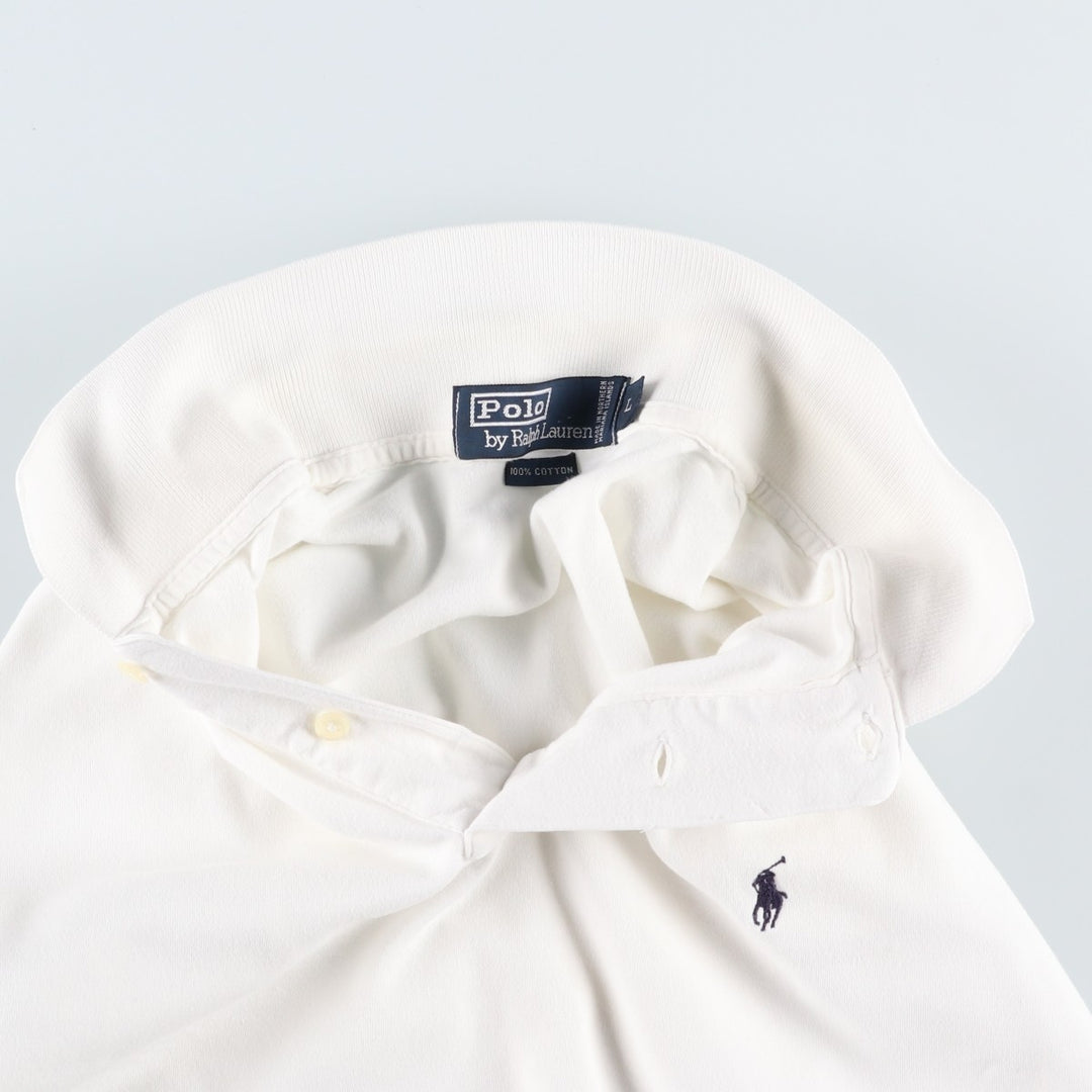 Ralph Lauren POLO by Ralph Lauren short sleeve polo shirt, men's size L cotton white type Vintage Second Hand