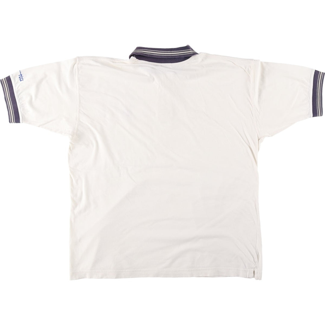90'S Champion Short-Sleeve Polo Shirt, Men's Size XL (Equivalent), Vintage cotton ivory Vintage Second Hand