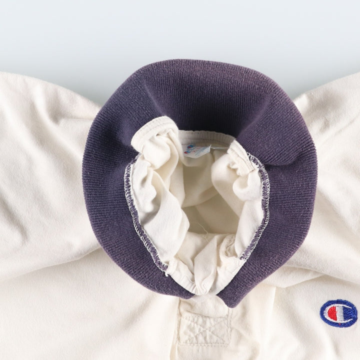 90'S Champion Short-Sleeve Polo Shirt, Men's Size XL (Equivalent), Vintage cotton ivory Vintage Second Hand
