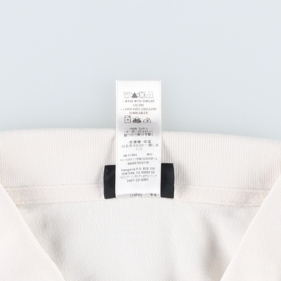 Patagonia Organic Cotton Short-Sleeve Polo Shirt (52826SP13), Men's Size L (approx.) cotton white type Vintage Second Hand