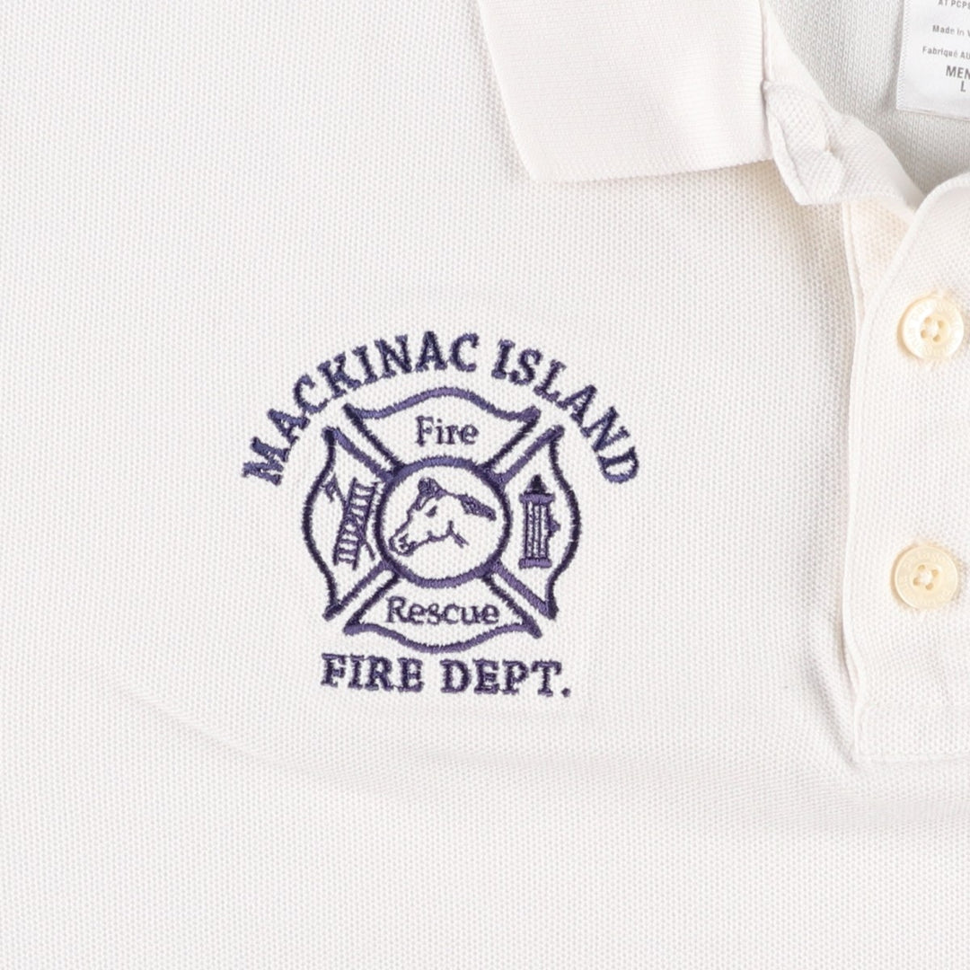 Patagonia Organic Cotton Short-Sleeve Polo Shirt (52826SP13), Men's Size L (approx.) cotton white type Vintage Second Hand