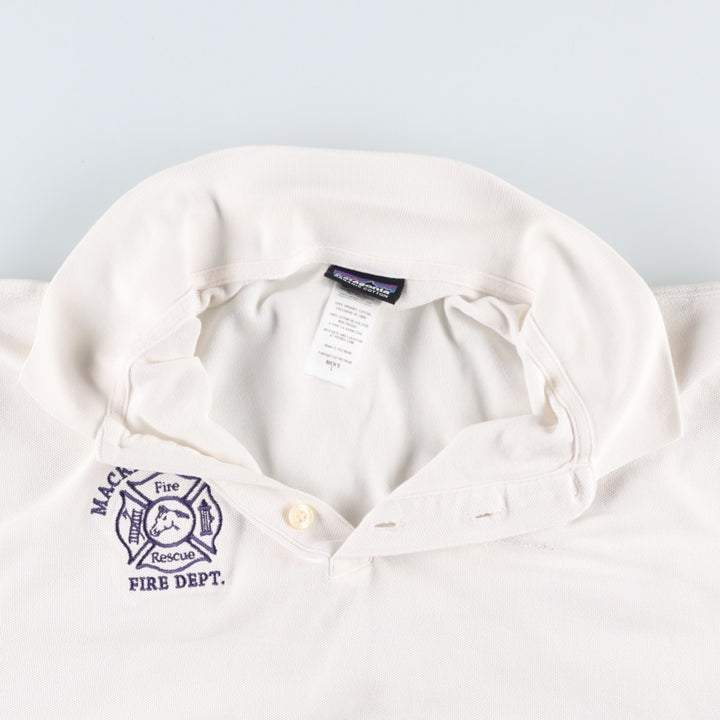 Patagonia Organic Cotton Short-Sleeve Polo Shirt (52826SP13), Men's Size L (approx.) cotton white type Vintage Second Hand