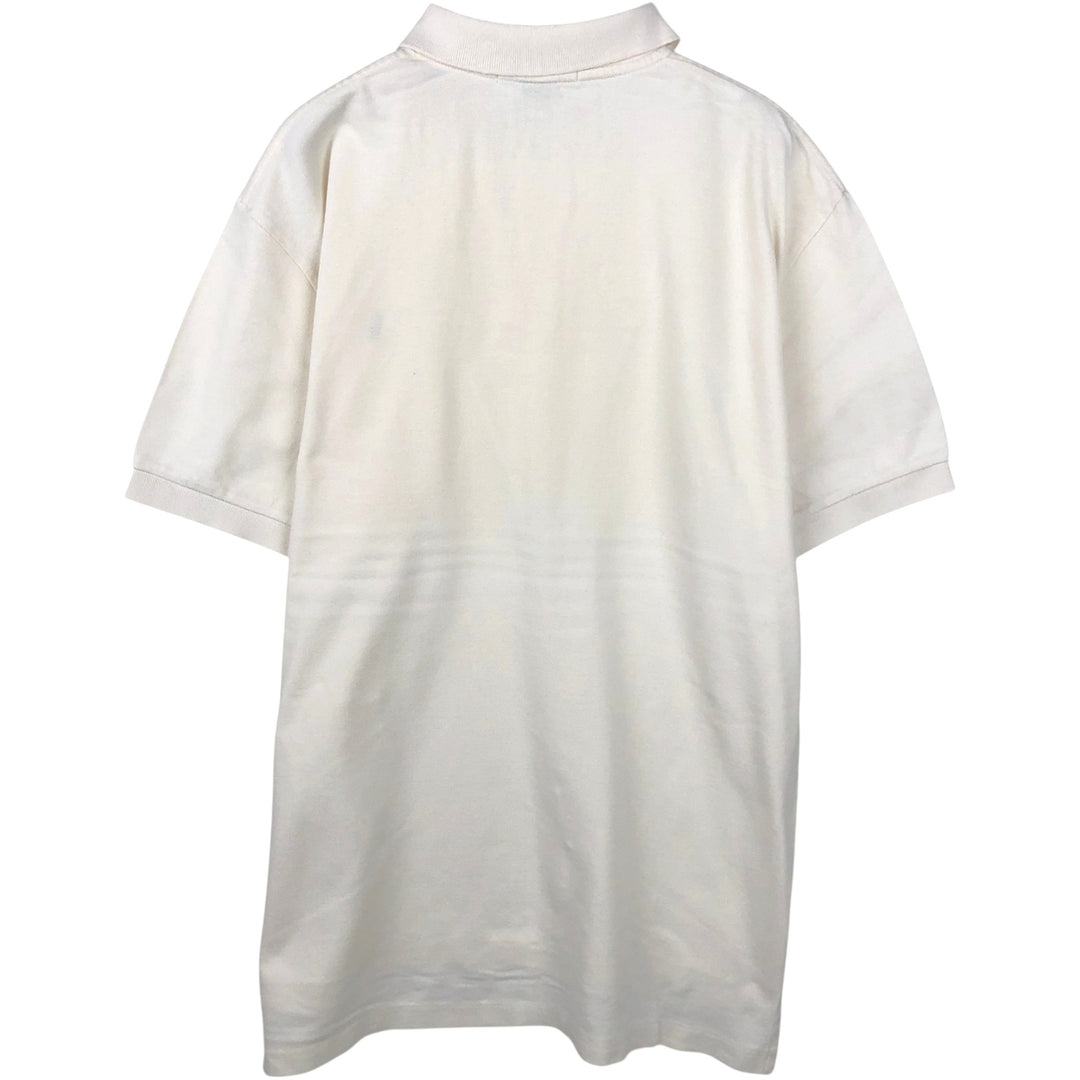 Ralph Lauren POLO by Ralph Lauren Short-Sleeve Polo Shirt, Men's Size L (Equivalent), Regular Collar cotton ivory Vintage Second Hand