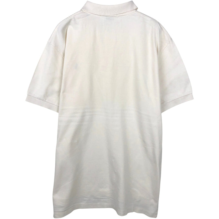 Ralph Lauren POLO by Ralph Lauren Short-Sleeve Polo Shirt, Men's Size L (Equivalent), Regular Collar cotton ivory Vintage Second Hand