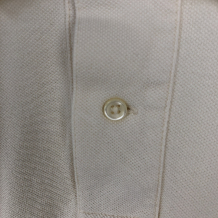 Ralph Lauren POLO by Ralph Lauren Short-Sleeve Polo Shirt, Men's Size L (Equivalent), Regular Collar cotton ivory Vintage Second Hand