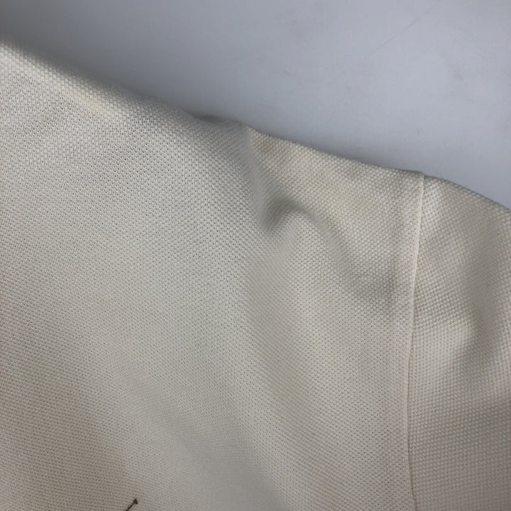 Ralph Lauren POLO by Ralph Lauren Short-Sleeve Polo Shirt, Men's Size L (Equivalent), Regular Collar cotton ivory Vintage Second Hand