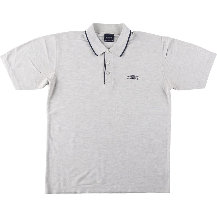UMBRO short sleeve polo shirt, men's size M polyester gray type Vintage Second Hand