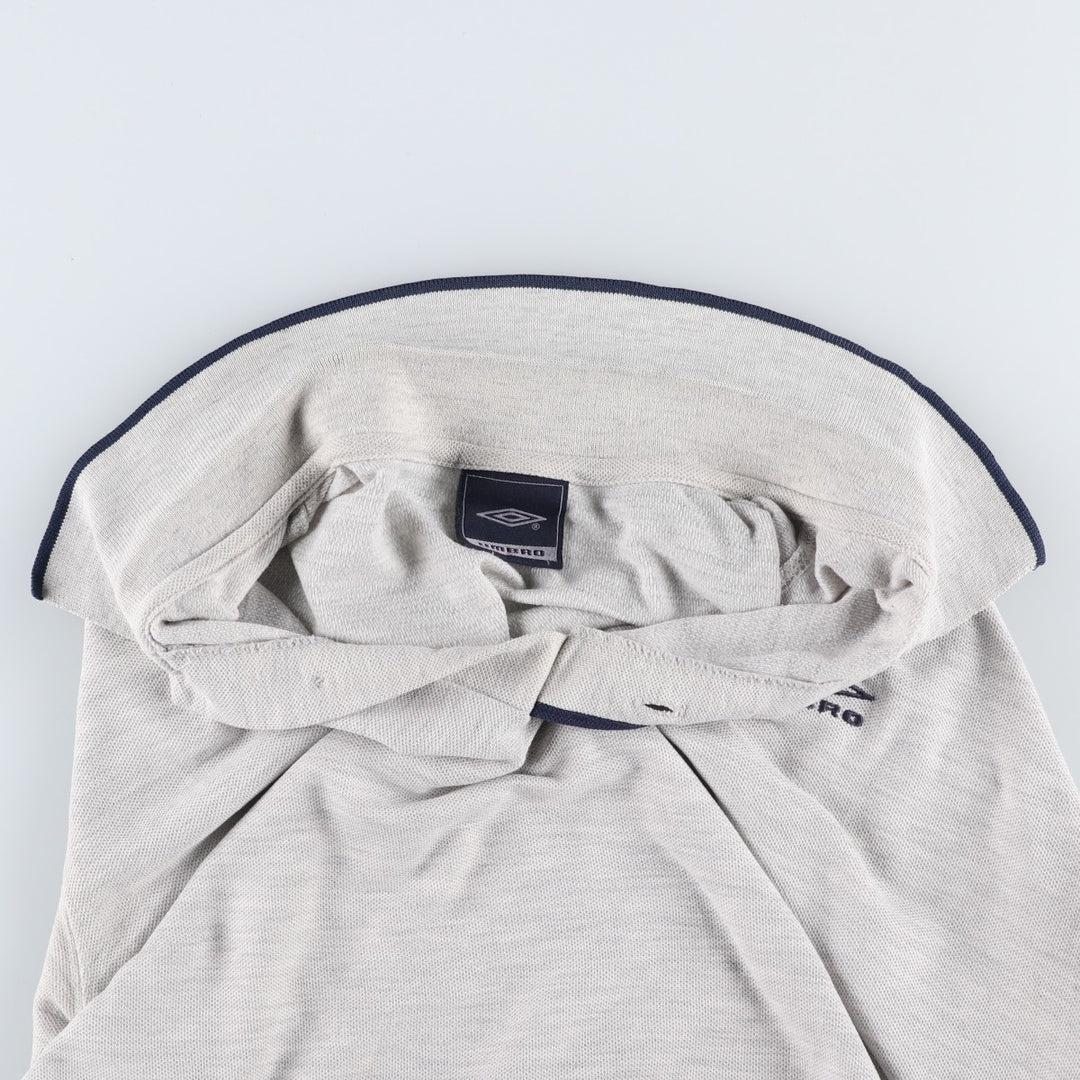 UMBRO short sleeve polo shirt, men's size M polyester gray type Vintage Second Hand