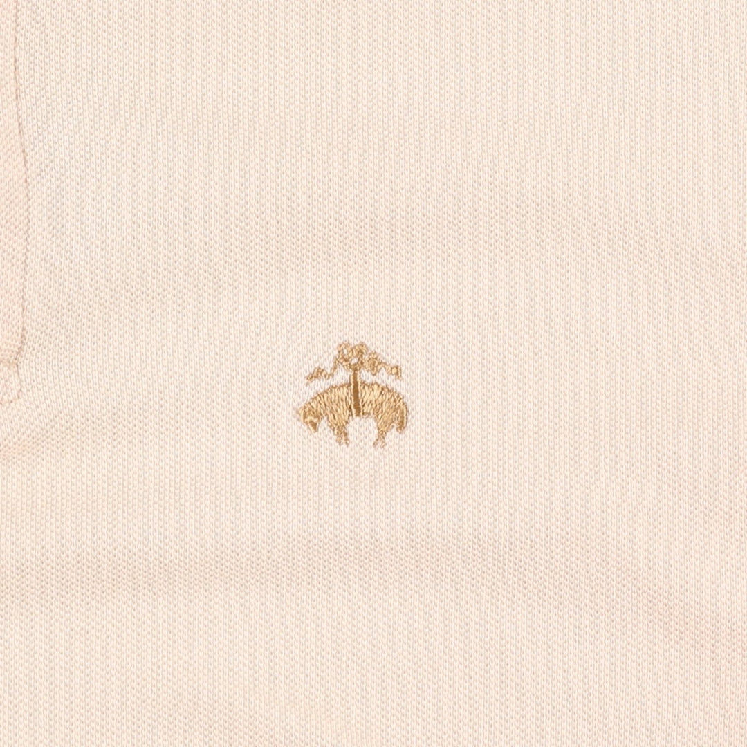 Brooks Brothers Golden Fleece Short-Sleeve Polo Shirt, Men's Size L (approx.) cotton Beige type Vintage Second Hand