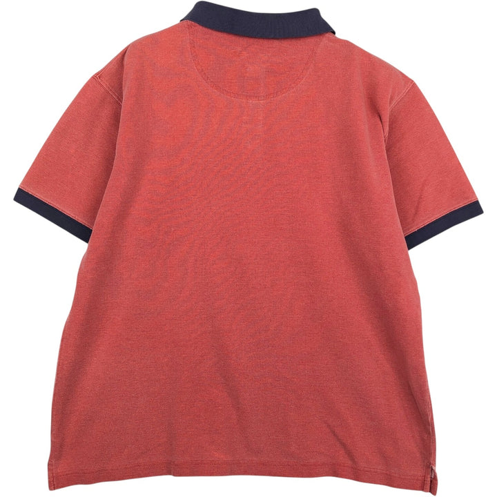 90'S LLBean Short-Sleeve Polo Shirt, Men's Size XL (Equivalent), Vintage cotton red type Vintage Second Hand