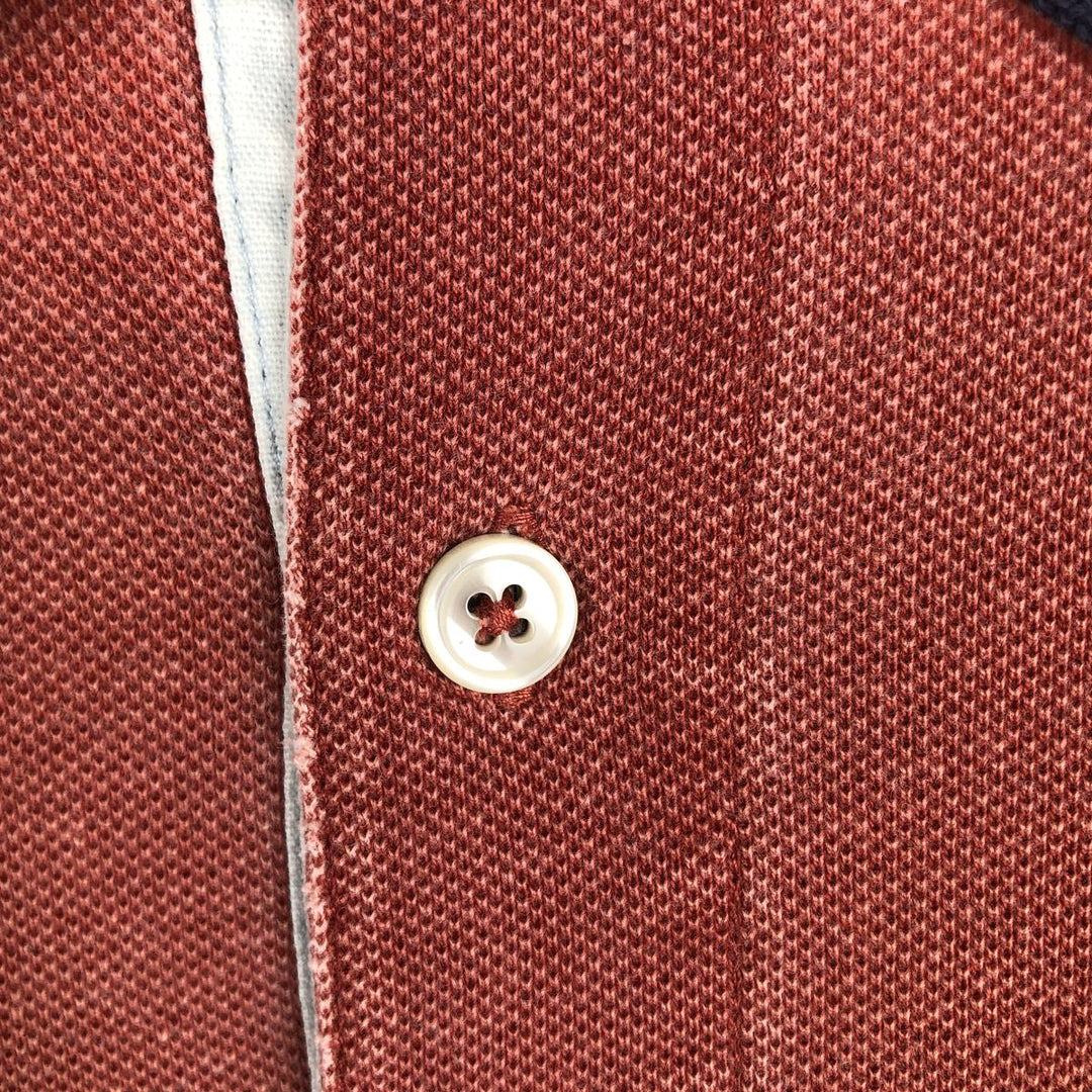 90'S LLBean Short-Sleeve Polo Shirt, Men's Size XL (Equivalent), Vintage cotton red type Vintage Second Hand