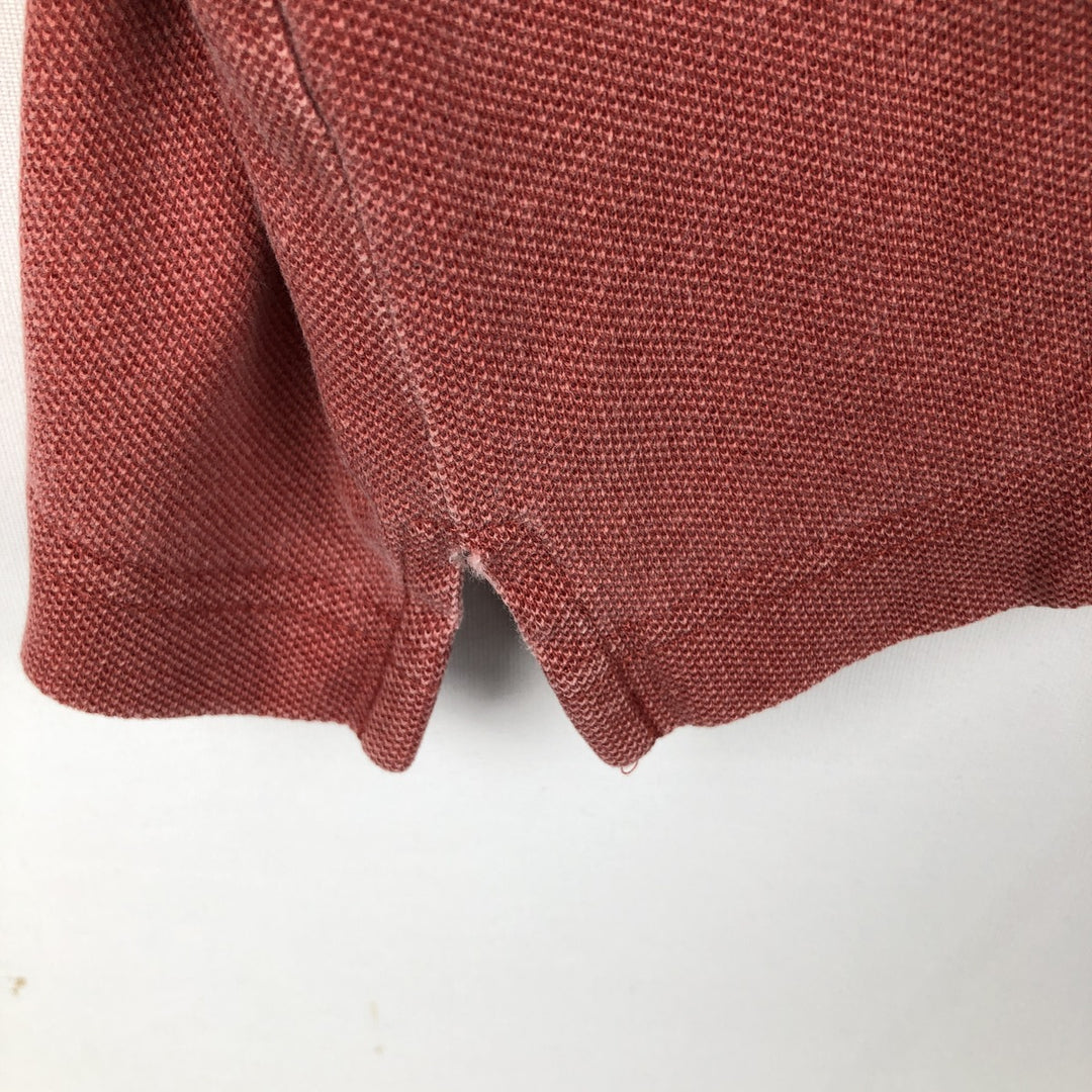90'S LLBean Short-Sleeve Polo Shirt, Men's Size XL (Equivalent), Vintage cotton red type Vintage Second Hand