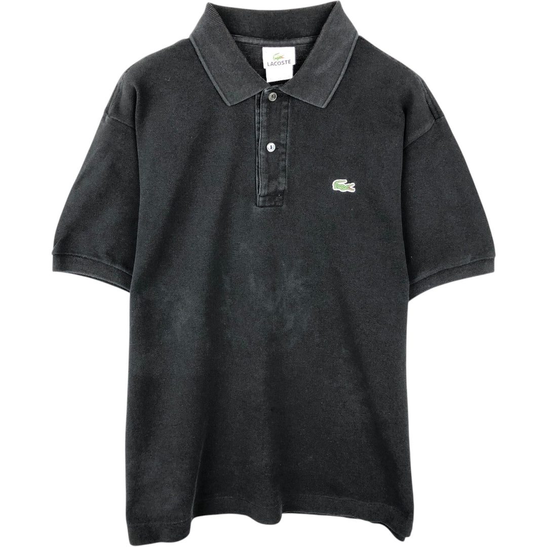 Lacoste LACOSTE French design short sleeve polo shirt size 5, men's L size cotton black type Vintage Second Hand