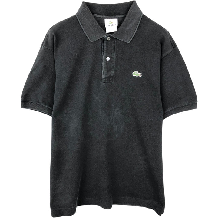 Lacoste LACOSTE French design short sleeve polo shirt size 5, men's L size cotton black type Vintage Second Hand