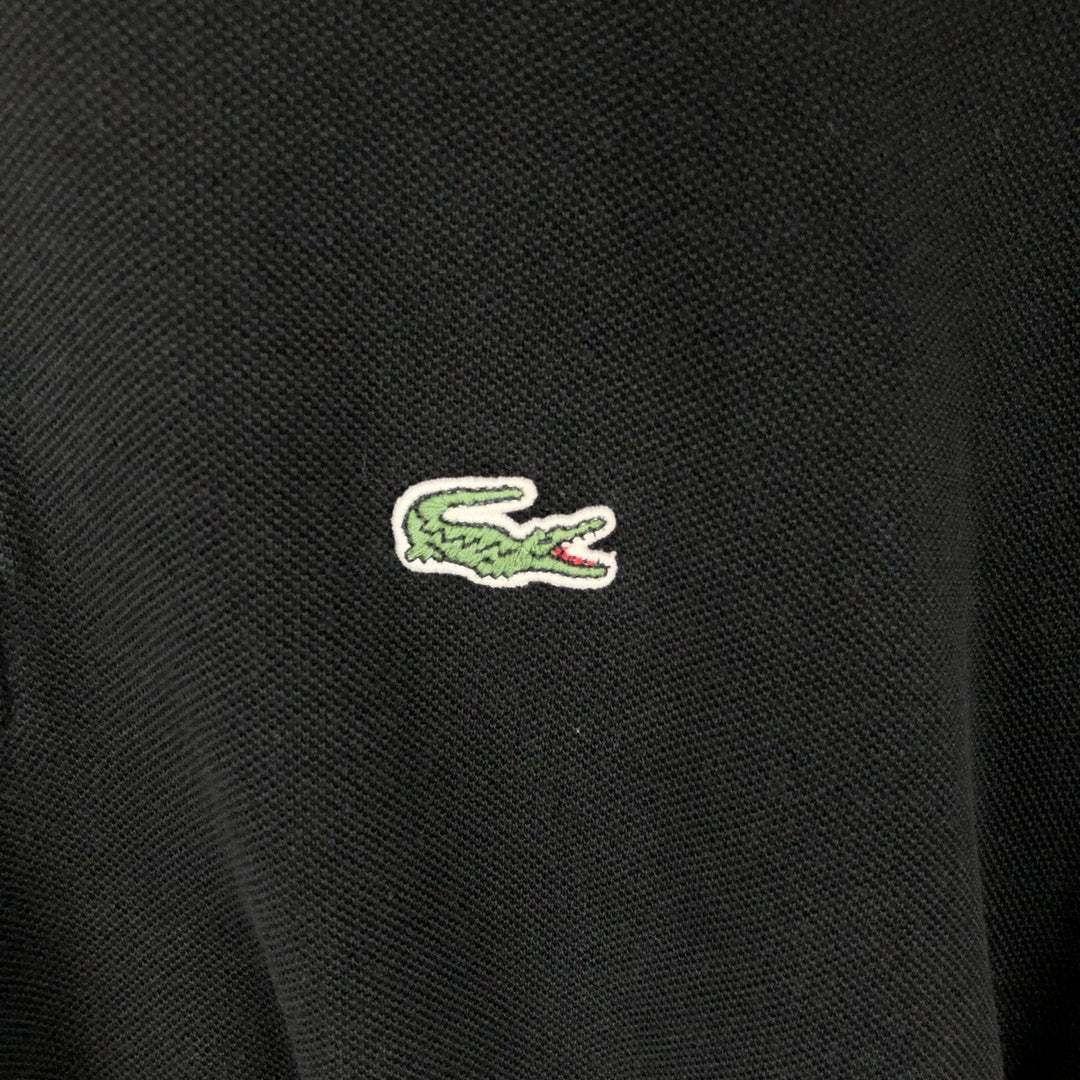 Lacoste LACOSTE French design short sleeve polo shirt size 5, men's L size cotton black type Vintage Second Hand