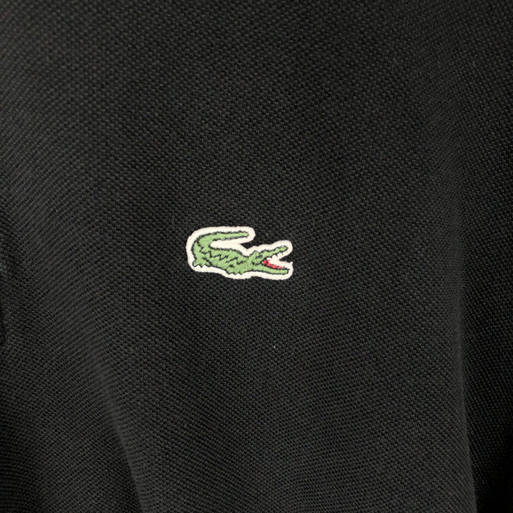 Lacoste LACOSTE French design short sleeve polo shirt size 5, men's L size cotton black type Vintage Second Hand