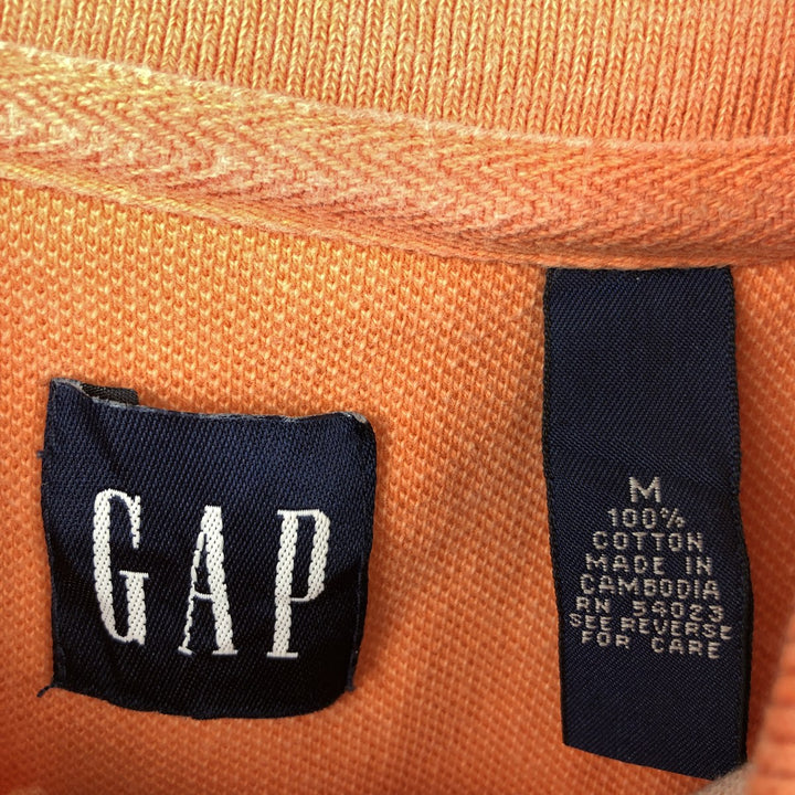 90'S GAP Old Gap Short-Sleeve Polo Shirt, Men's Size M (Equivalent), Vintage cotton orange type Vintage Second Hand
