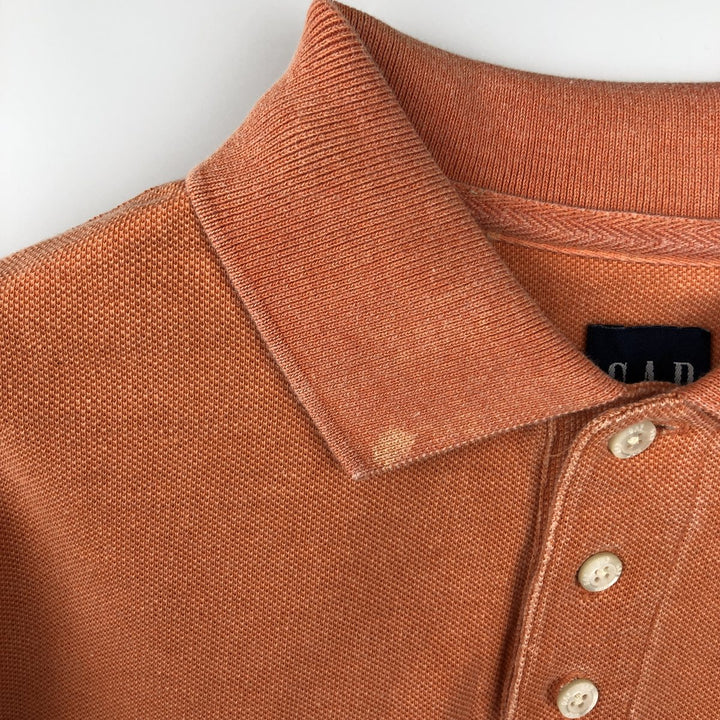 90'S GAP Old Gap Short-Sleeve Polo Shirt, Men's Size M (Equivalent), Vintage cotton orange type Vintage Second Hand