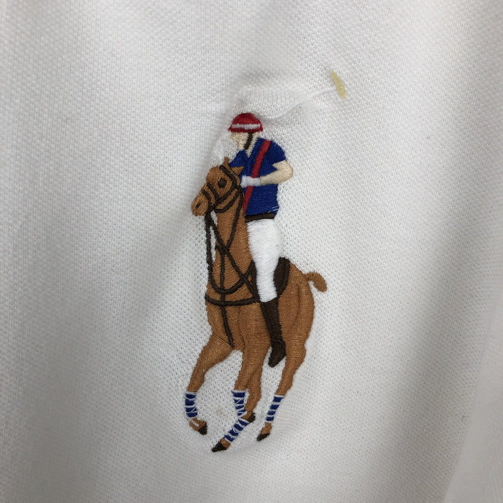 Ralph Lauren POLO by Ralph Lauren CUSTOM FIT Big Pony Short Sleeve Polo Shirt Men's XL cotton white type Vintage Second Hand